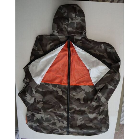 My Anorak 50838SN Women's Sz XL Gray Camo 2-Way Zip Hooded Trails Jacket - Picture 12 of 12